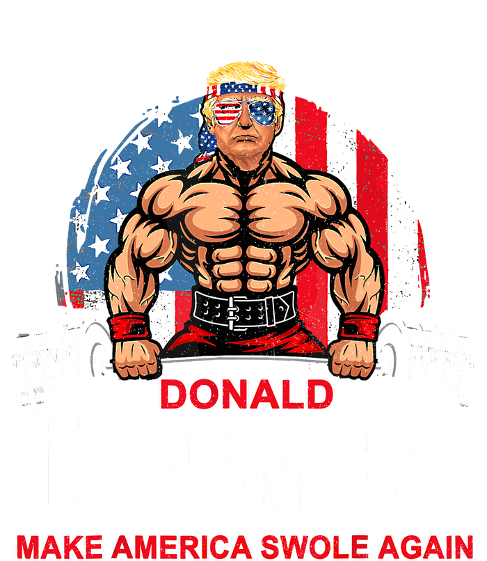 Funny Donald Pump Swole America Gym Fitness Trump 2024 Kids Sweatshirt