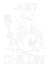 Merry Christmas Just Chillin Snowman Family Matching Pajama Garment-Dyed Heavyweight T-Shirt