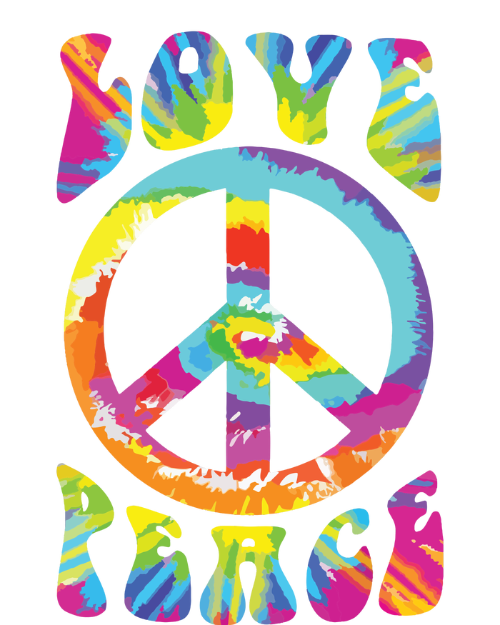 Peace Sign Love 60s 70s Tie Dye Hippie Costume Drawstring Bag