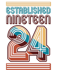 Retro Established Nineteen 24 1924 100th Birthday T-Shirt