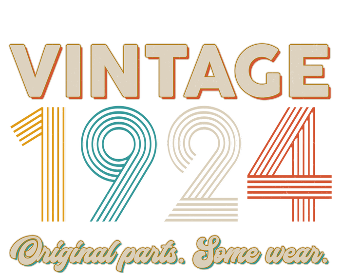 Vintage Original Parts Some Wear 1924 100th Birthday T-Shirt