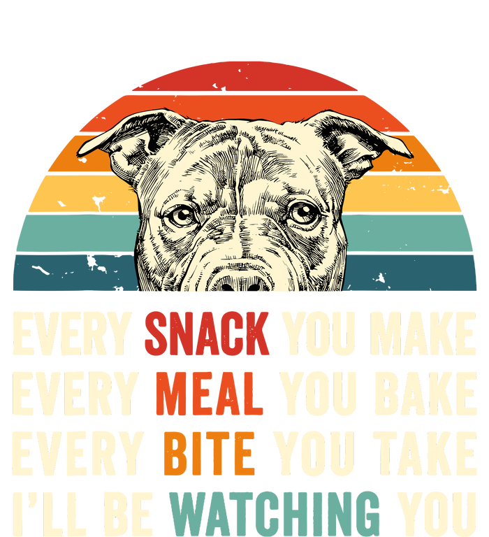 Retro Every Snack You Make Every Meal You Bake Pittie Dog T-Shirt