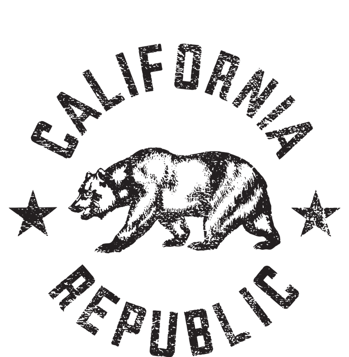 California Republic State Flag Grizzly Bear Knit Cap Winter Beanie