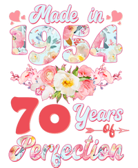 Flower Floral Made In 1954 70 Years Of Perfection T-Shirt