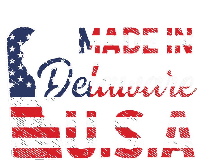 Made In Delaware Us Map State American Flag Delaware T-Shirt