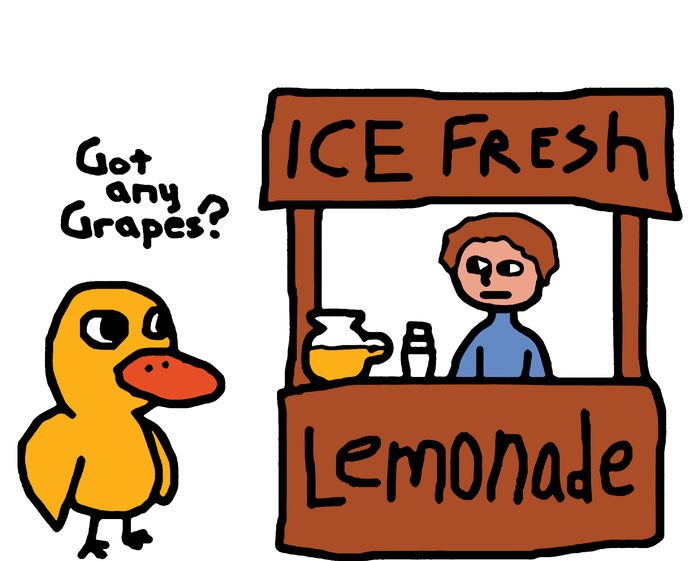 Ice Fresh Lemonade Got Any Grapes Duck Funny Cool Comfort Performance Bucket Hat