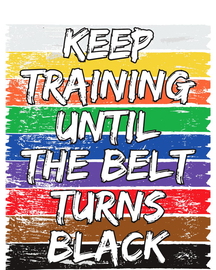 Keep Training Until The Belt Turns Black Distressed Karate Short Acrylic Beanie