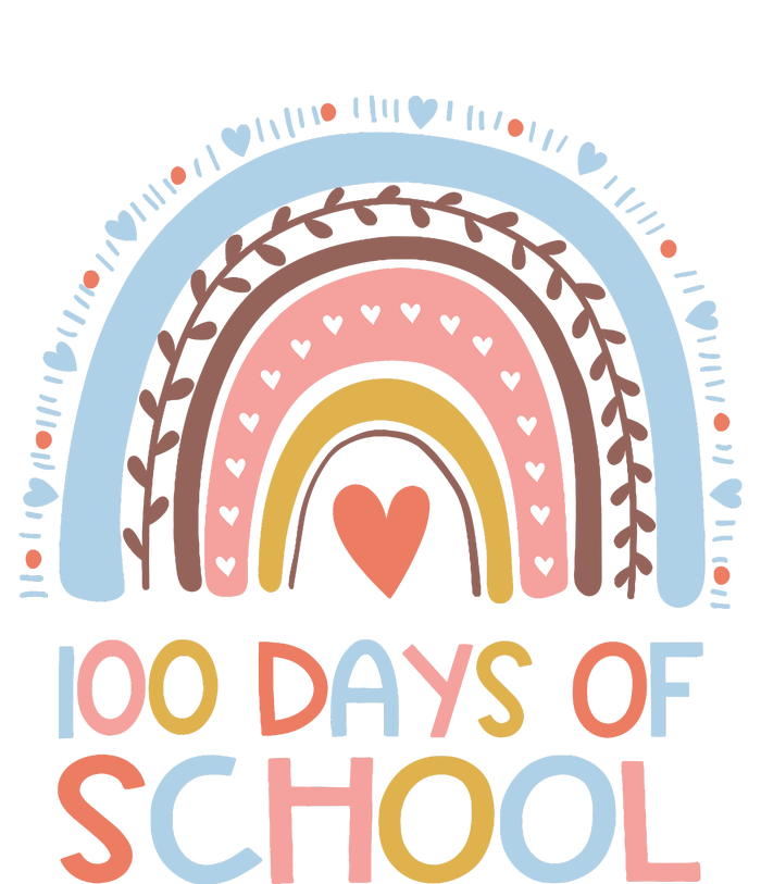 100th Day Of School Teachers 100 Days Smarter Rainbow Wo Garment-Dyed Heavyweight T-Shirt