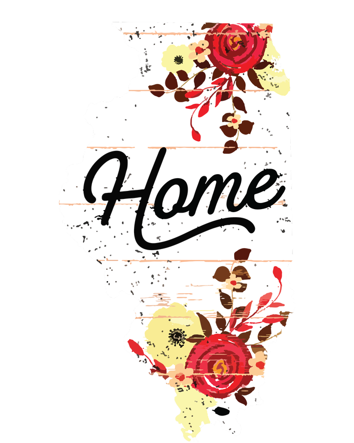 Illinois Home Shirts For Women Floral Illinois T-Shirt