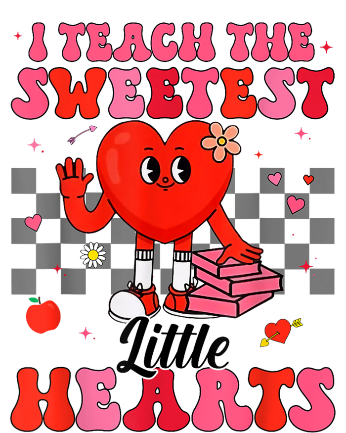 I Teach The Sweetest Little Hearts Valentines Day Teachers High Crown Mesh Back Trucker Hat