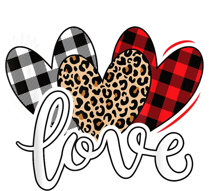 Cute Valentines Day Leopard Plaid Love Heart Sustainable Beanie