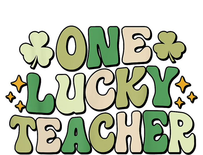 St Patricks Day One Lucky Teacher Groovy Retro Teacher Gift T-Shirt