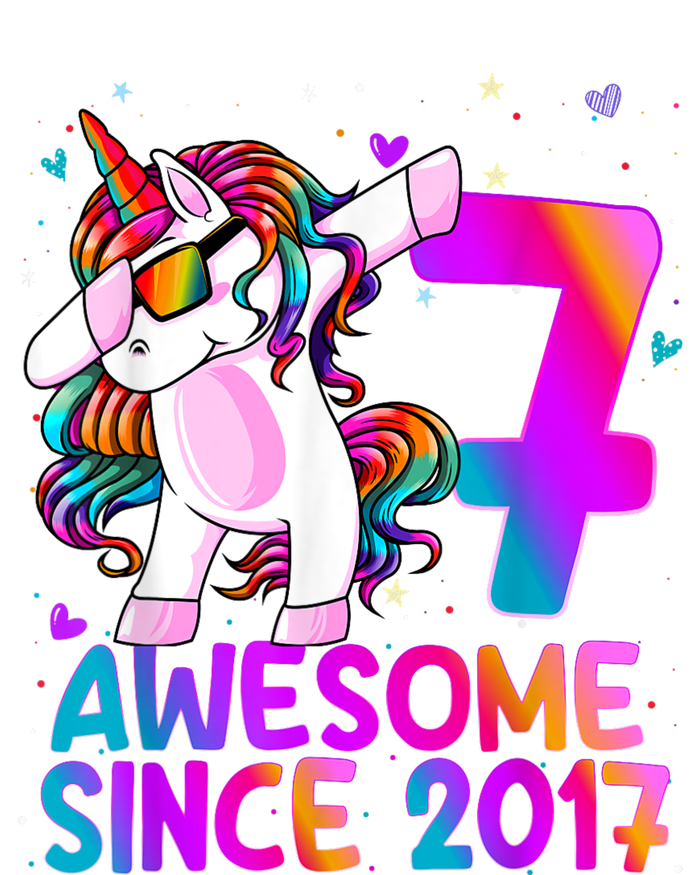 Dabbing Unicorn 7 Year Old 7th Birthday Girl Unicorn Party Bumper Sticker