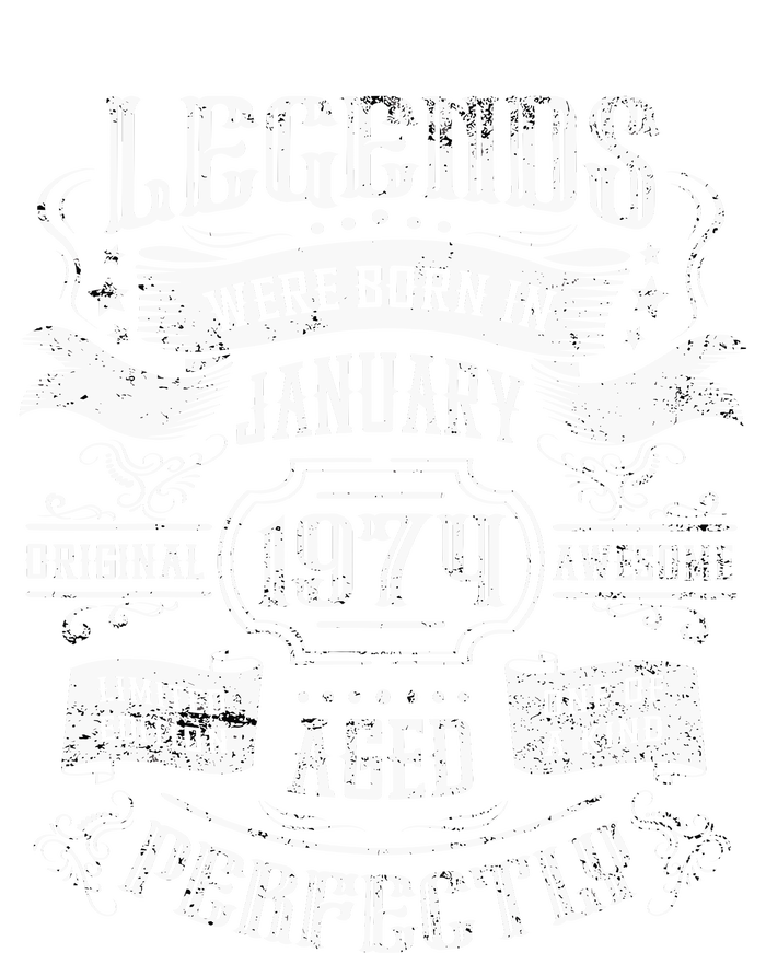 50th Birthday Legends Were Born In January 1974 Long Sleeve Pajama Set