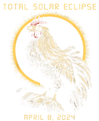 2024 Total Solar Eclipse April 8 Funny Rooster With Glasses T-Shirt