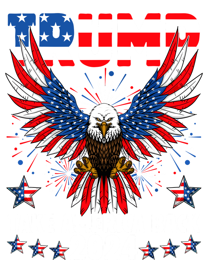 Retro Trump 2024 Take America Back American Flag Trump 2024 Tall Long Sleeve T-Shirt