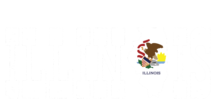 Illinois State And Illinois Flag With Pride For Illinois T-Shirt