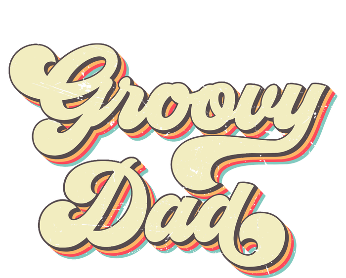 Groovy Dad Retro 70s Aesthetic Vintage Papa FatherS Day T-Shirt