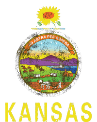 Retro Kansas Flag Vintage Ks Souvenir Gift T-Shirt