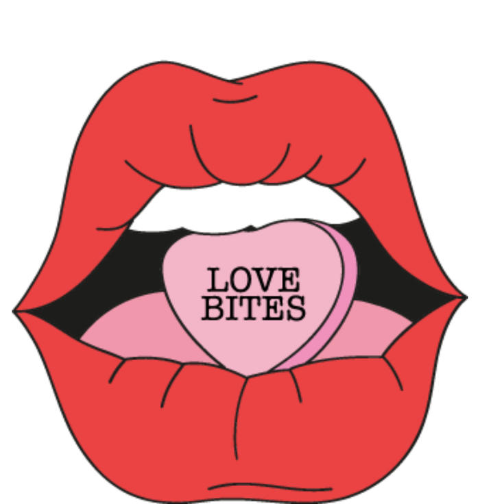 Love Bites Lip Graphic – Bold & Edgy Style Statement Insulated Varsity Jacket