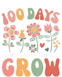 100 Days Growing Boho Flowers Teacher 100th Day Of School Flat Bill Trucker Hat