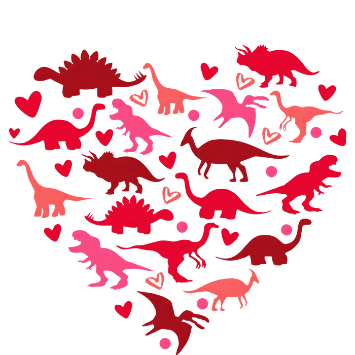 Dinosaur Love Heart T Rex Cute Valentines Day Premium Hoodie