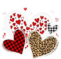 Valentines Day Hearts Love Leopard Red Plaid T-Shirt