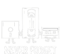 Never Forget Cassette Tape Vhs Gamer Old School Ladies Long Sleeve Shirt