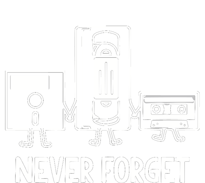 Never Forget Cassette Tape Vhs Gamer Old School Ladies Long Sleeve Shirt