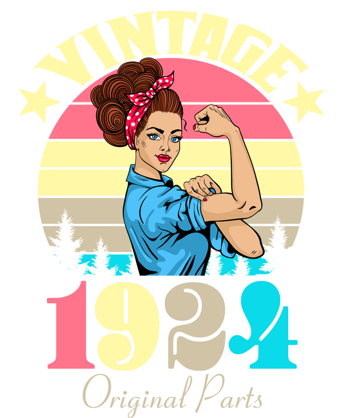 Vintage Rosie The Riveter 1924 Original Parts 100th Birthday T-Shirt