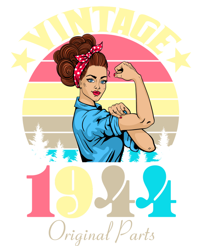 Vintage Rosie The Riveter 1944 Original Parts 80th Birthday T-Shirt