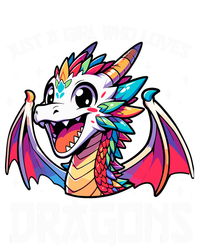 Just A Girl Who Loves Dragons Anime Lover Girl Insulated Varsity Jacket