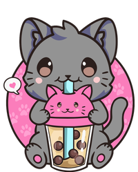 Cat Boba Tea Kawaii Anime Funny Gifts For Girl Boy Teens Baby Bodysuit