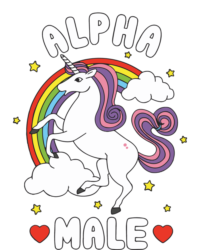 Alpha Male Funny Meme Unicornjoke Prank Fathers Day Canvas