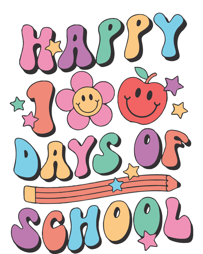 Happy 100 Days Of School Teacher Adult ChromaSoft Performance T-Shirt