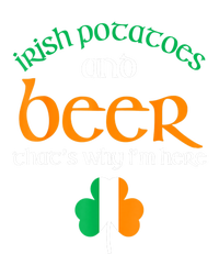 St Patricks Day Irish Flag Drinking Beer Funny Potatoes Candy Gift T-Shirt