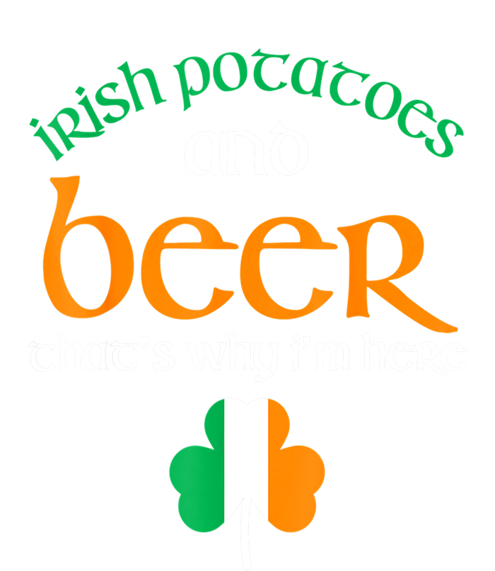 St Patricks Day Irish Flag Drinking Beer Funny Potatoes Candy Gift T-Shirt