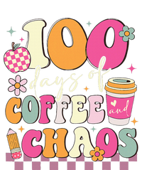 100 Days Of Coffee Chaos Lover Teacher Women's Flannel Pajama Set