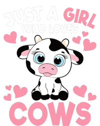 Just A Girl Who Loves Cows Cute Cow Print Girl Garment-Dyed Heavyweight T-Shirt