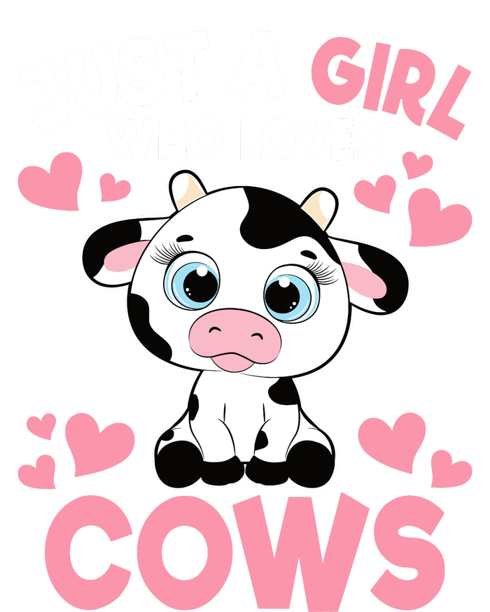 Just A Girl Who Loves Cows Cute Cow Print Girl Garment-Dyed Heavyweight T-Shirt