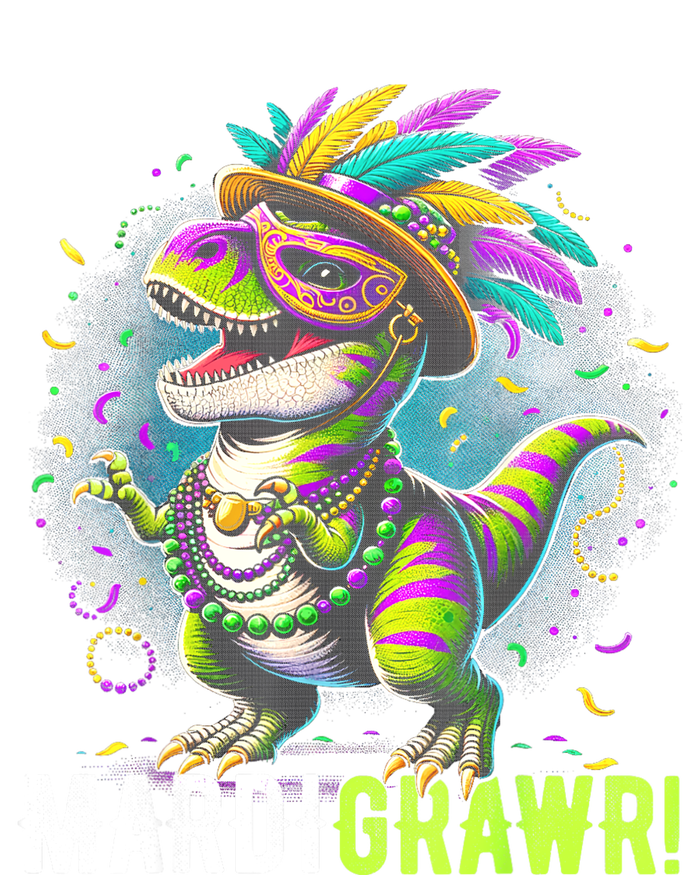 Mardi Gras T Rex Dinosaur Mardi Grawr Childrens T-Shirt