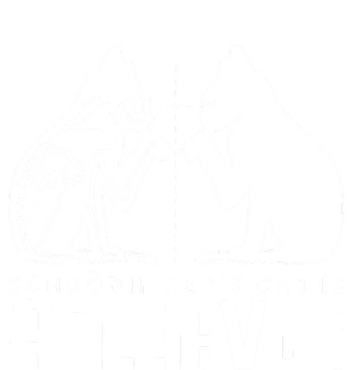 SchrodingerS Cat Is Both Dead And Alive Physics Physicist Flat Bill Trucker Hat