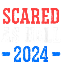 Scared As Hell Presidential Election 2024 Kamala Harris Flexfit Unipanel Trucker Cap