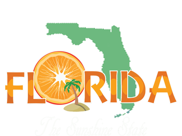 Florida The Sunshine State Fl Souvenir Women's Racerback Cropped Tank