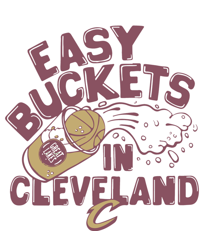 Cavs X Great Lakes Brewing Easy Buckets Ladies Long Sleeve Shirt