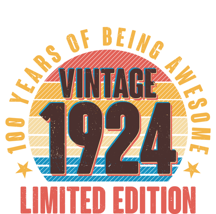 100 Years Of Being Awesome 1924 Limited Edition Vintage Retro T-Shirt