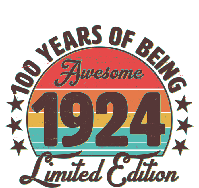 1924 Birthday 100 Years Of Being Awesome Limited Edition T-Shirt