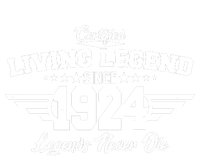 Certified Living Legend Since 1924 Legends Never Die 100th Birthday T-Shirt