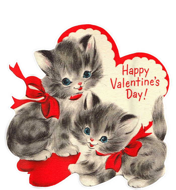 Vintage ValentineS Day Cat Kitten Kitty Retro Valentine T-Shirt