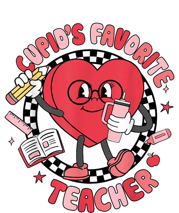 Cupids Favorite Teacher Cute Heart Valentines Day Flexfit Unipanel Trucker Cap